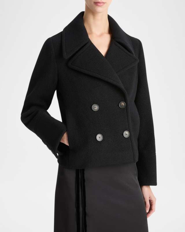 Cropped Wool Peacoat